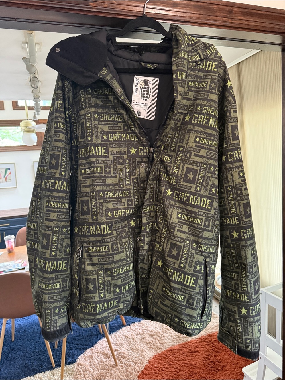 Grenade Men's Ski Jacket in Olive Green